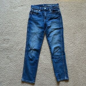 Girls 14 Pencil Slim Ankle High Rise Jeans